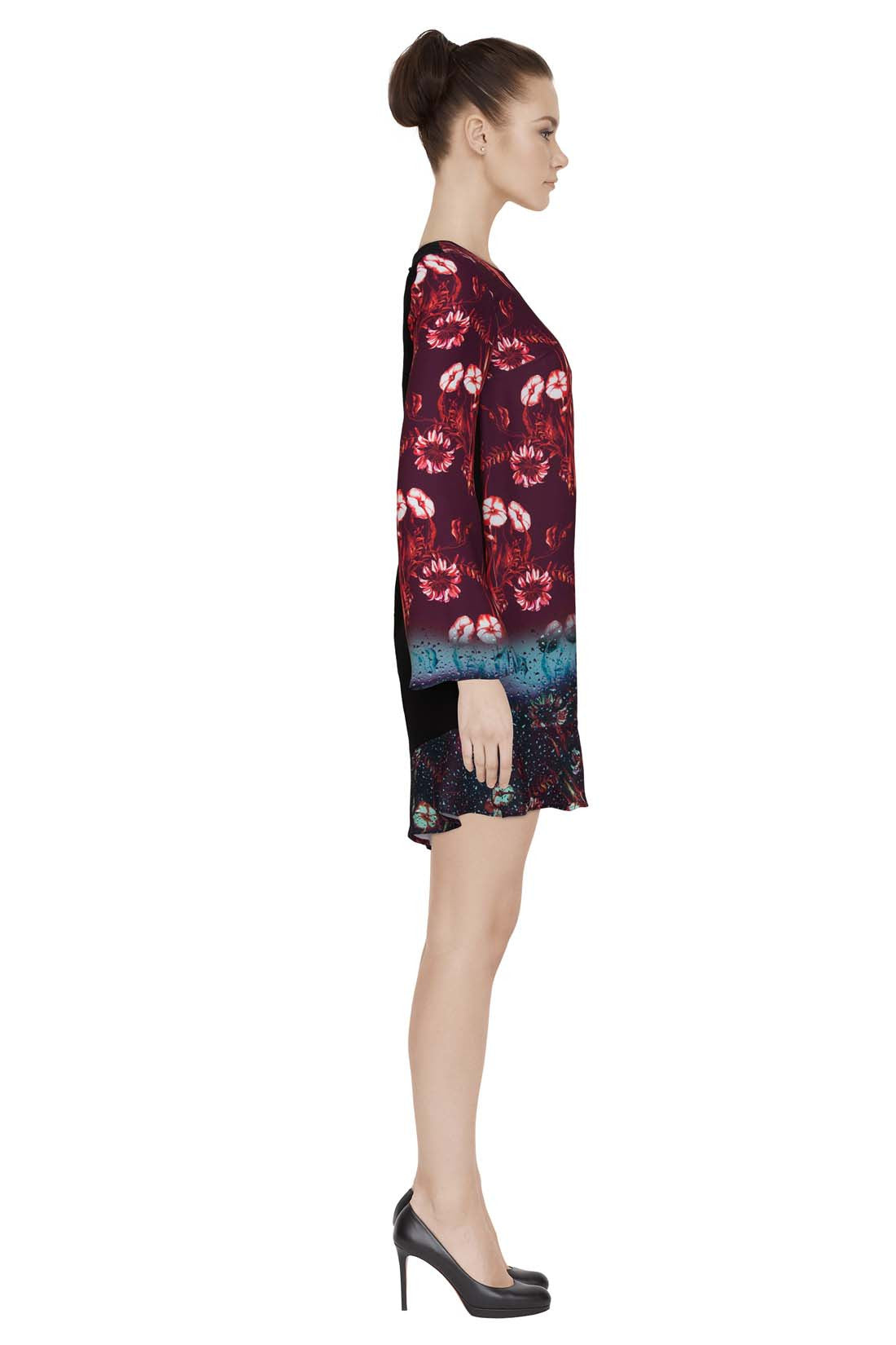 Long Sleeve Designer Mini Dress | Clover Canyon | theFinds Long Sleeve Designer Mini Dress | Clover Canyon | theFinds